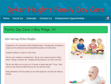 Tablet Screenshot of dykerheightsfamilydaycare.com